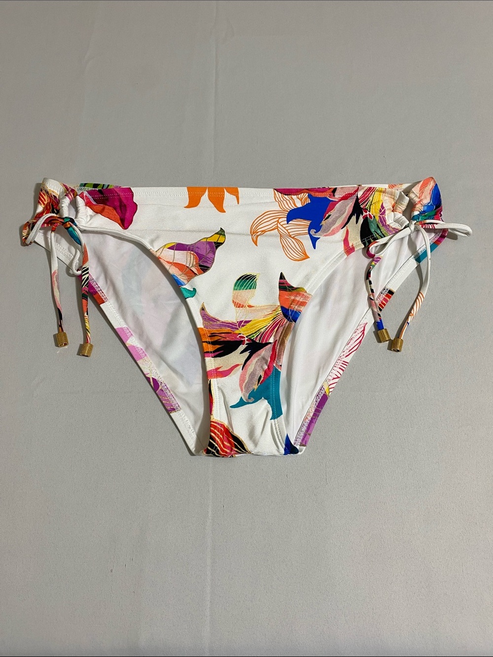 LA BLANCA Floral Print Side-Tie Hipster Bikini Bottom Size 12